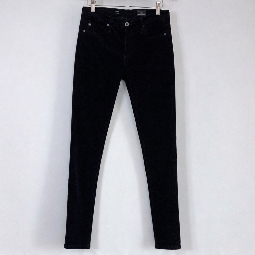 AG Adriano Goldschmied Prima Black Corduroy Cotton Jeans Size 28R Slim